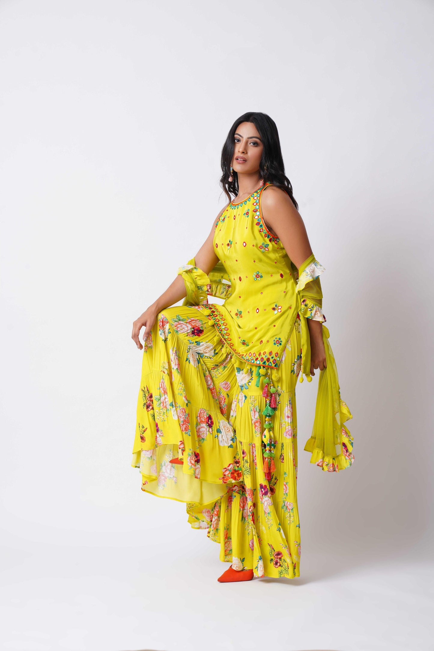 Yellow Gharara Set