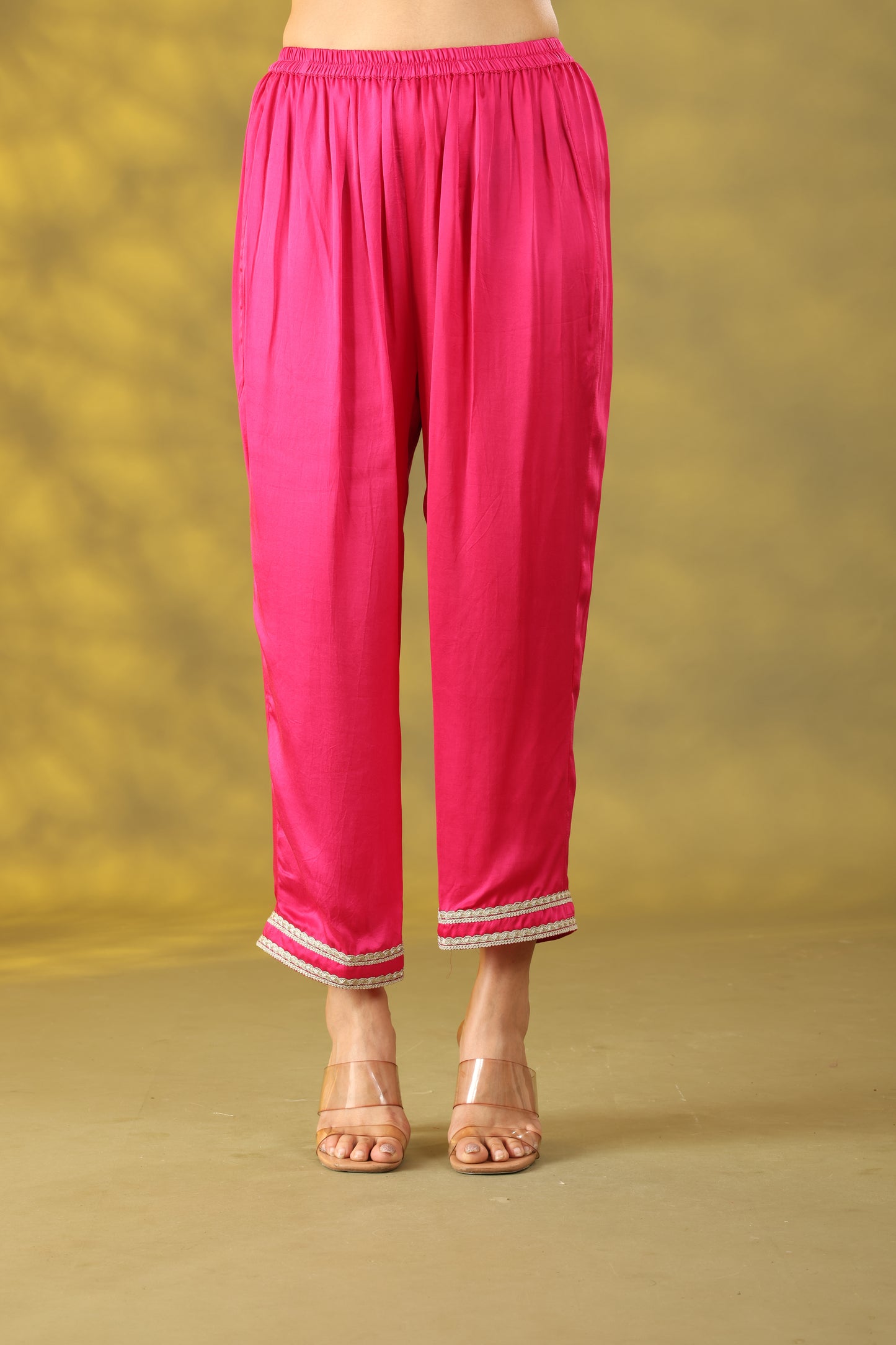 Megenta Kurta with pant and dupatta