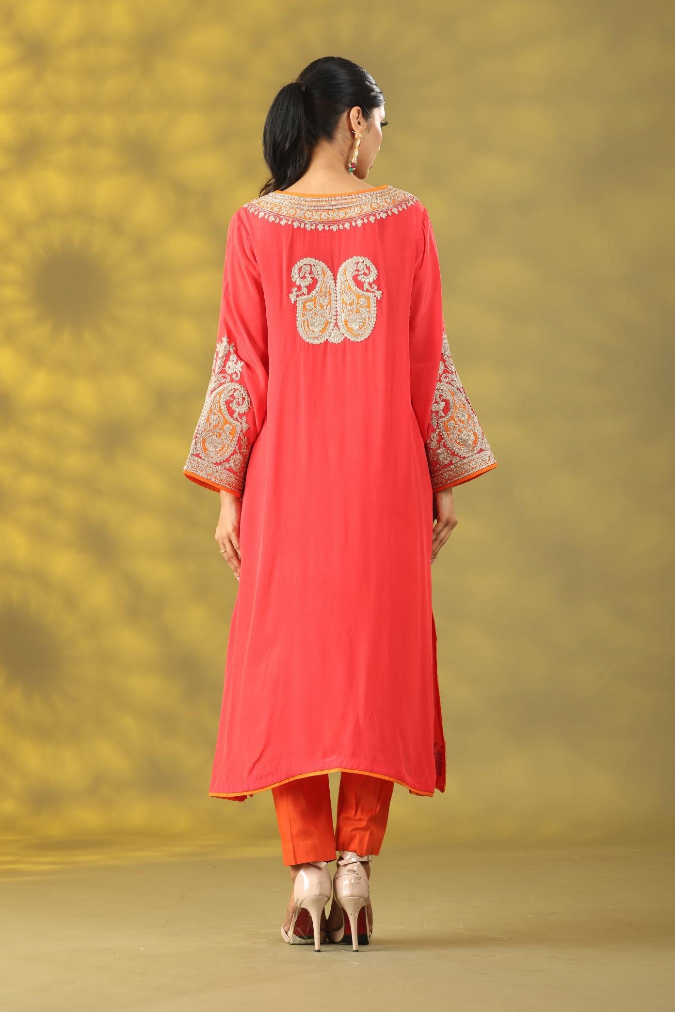 Valentine Red Kashmiri Style Phiran Kurta Set