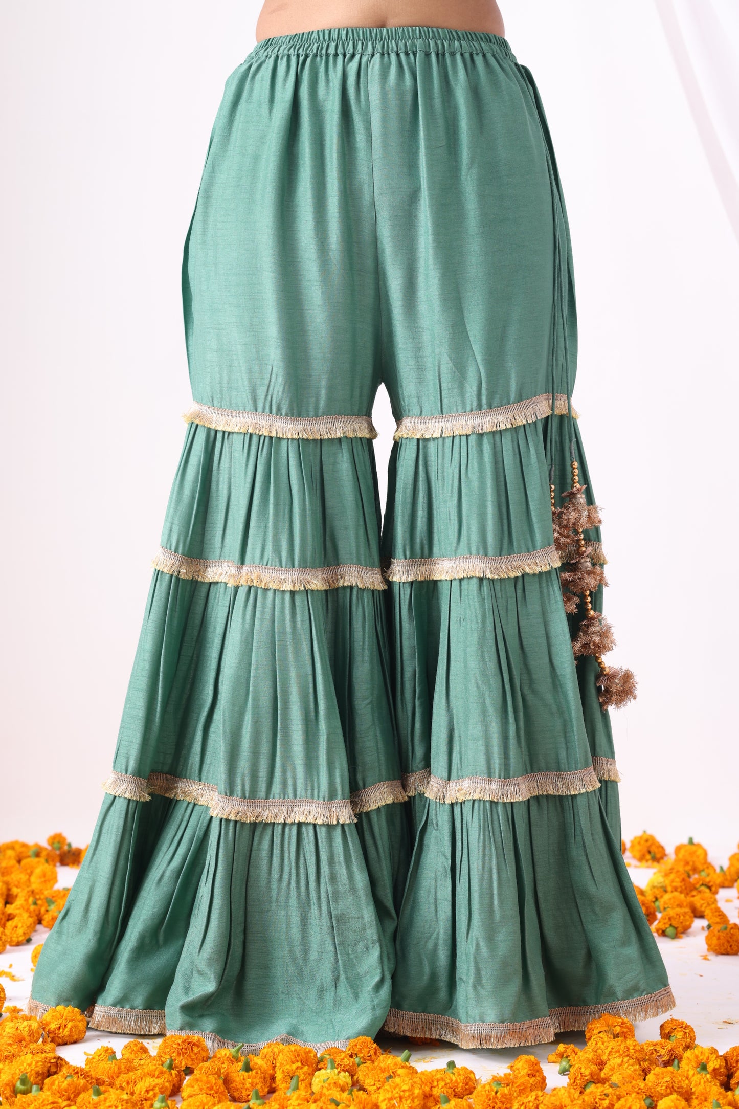 Pastel Green Gharara Set