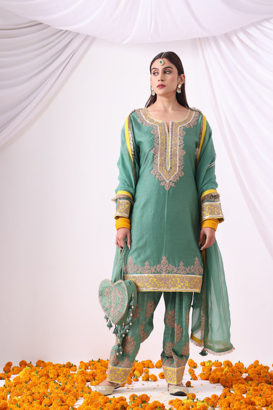Pastel Green Suit with Salwar