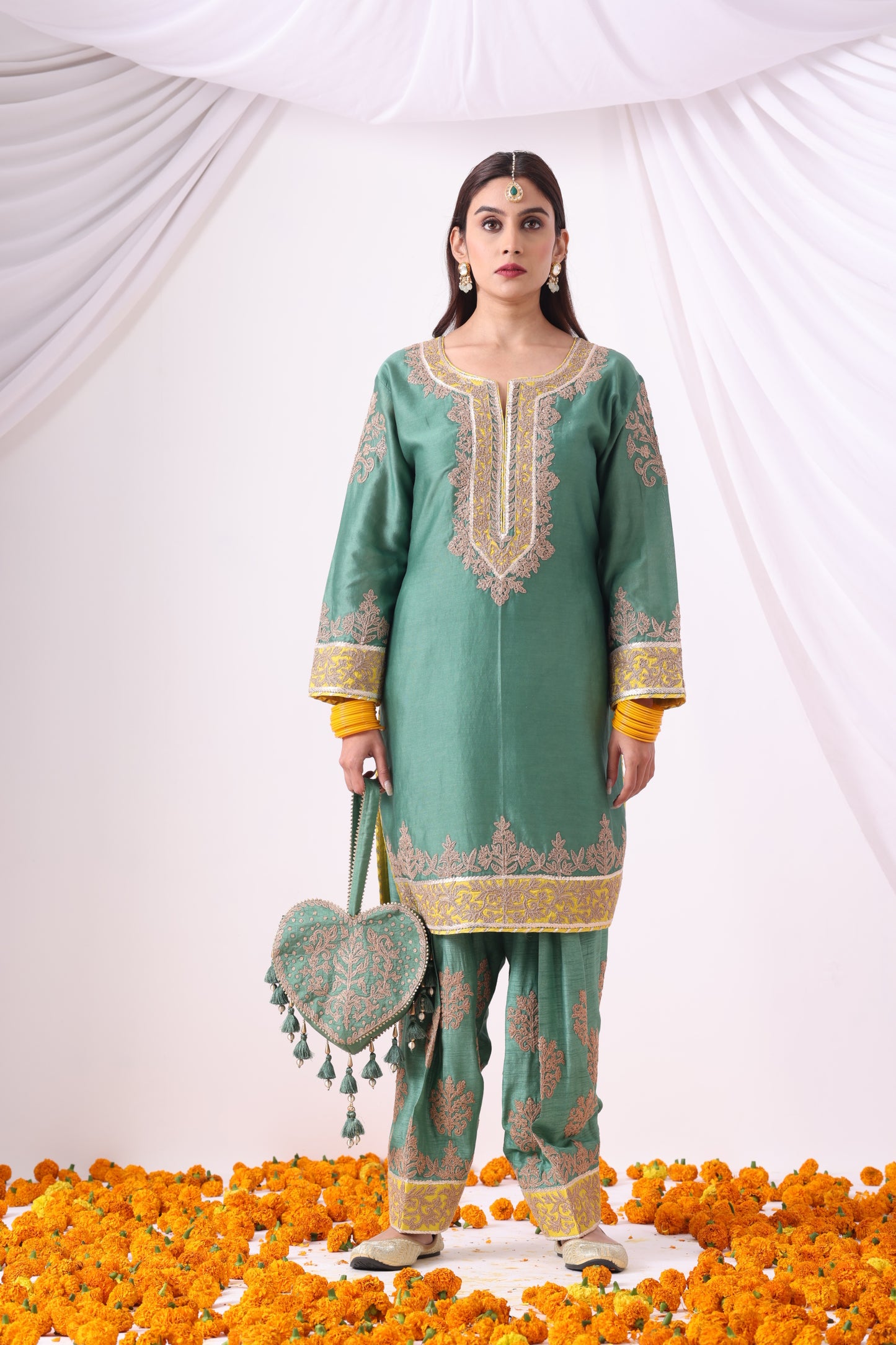 Pastel Green Suit with Salwar