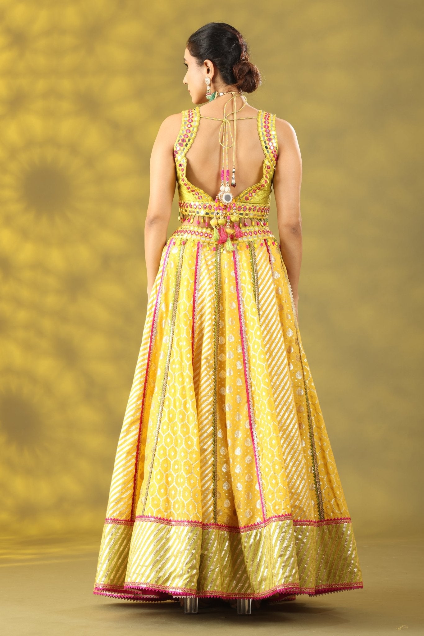 Golden Lehenga Set and Dupatta - Sonia Ahuja