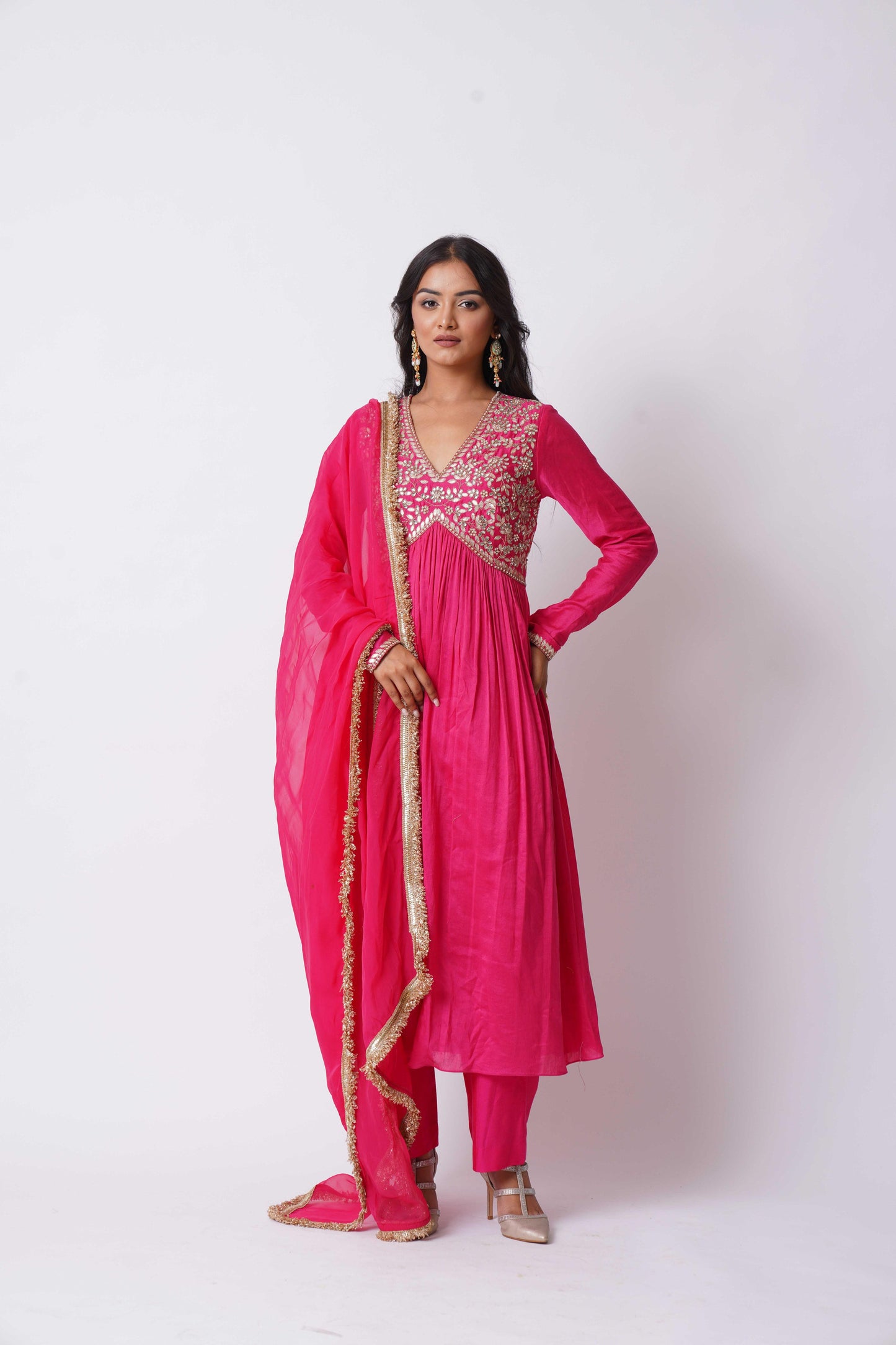 Pink Anarkali Set