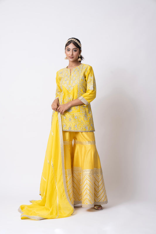 Yellow Gharara Set