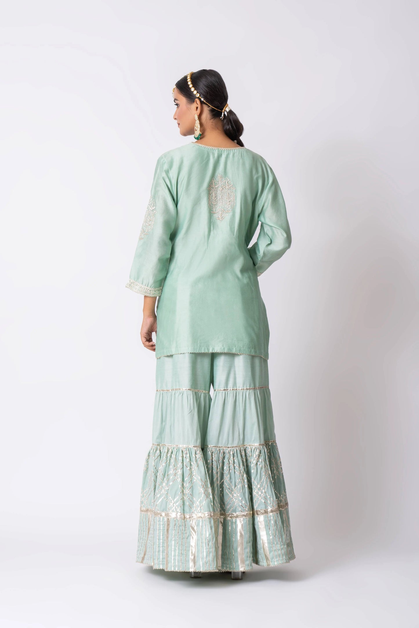 Sea Green Gharara Set