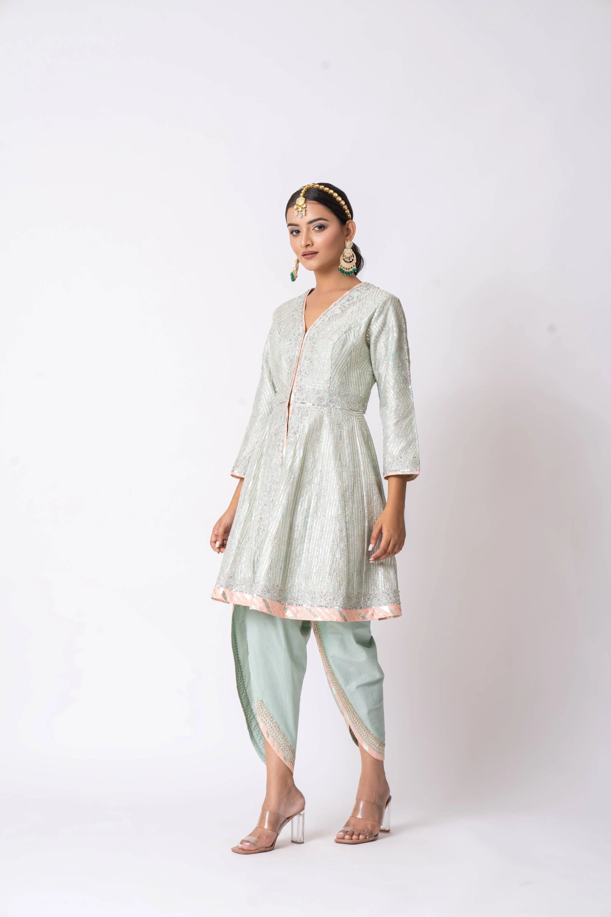 Jacket Set with Dhoti