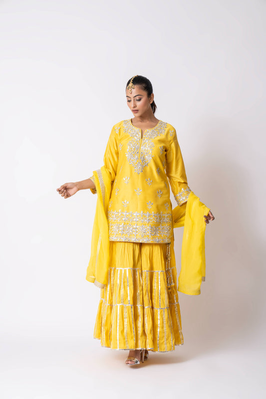 Yellow Gharara Set