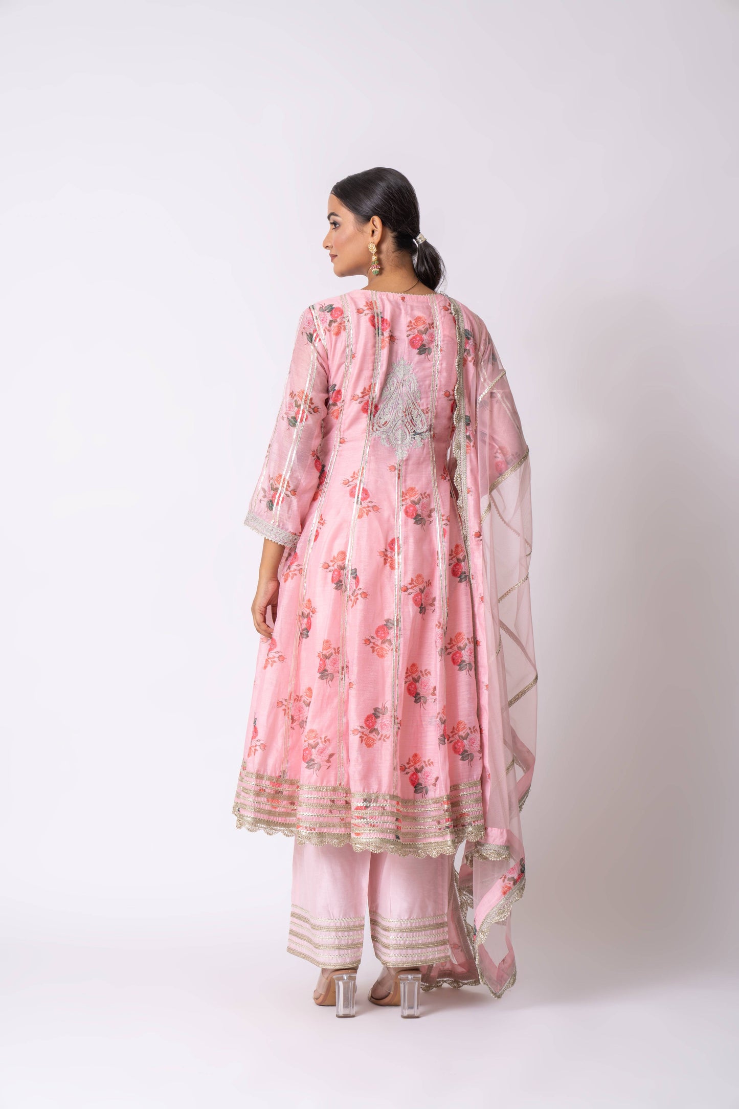 Pink Anarkali Set