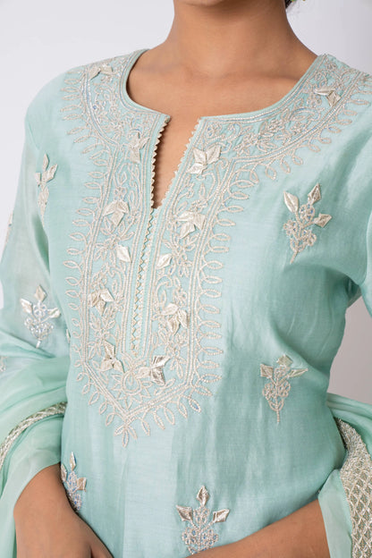 Sea Green Gharara Set