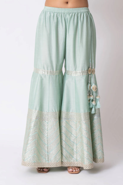 Sea Green Gharara Set