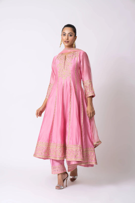 Pink Anarkali Set