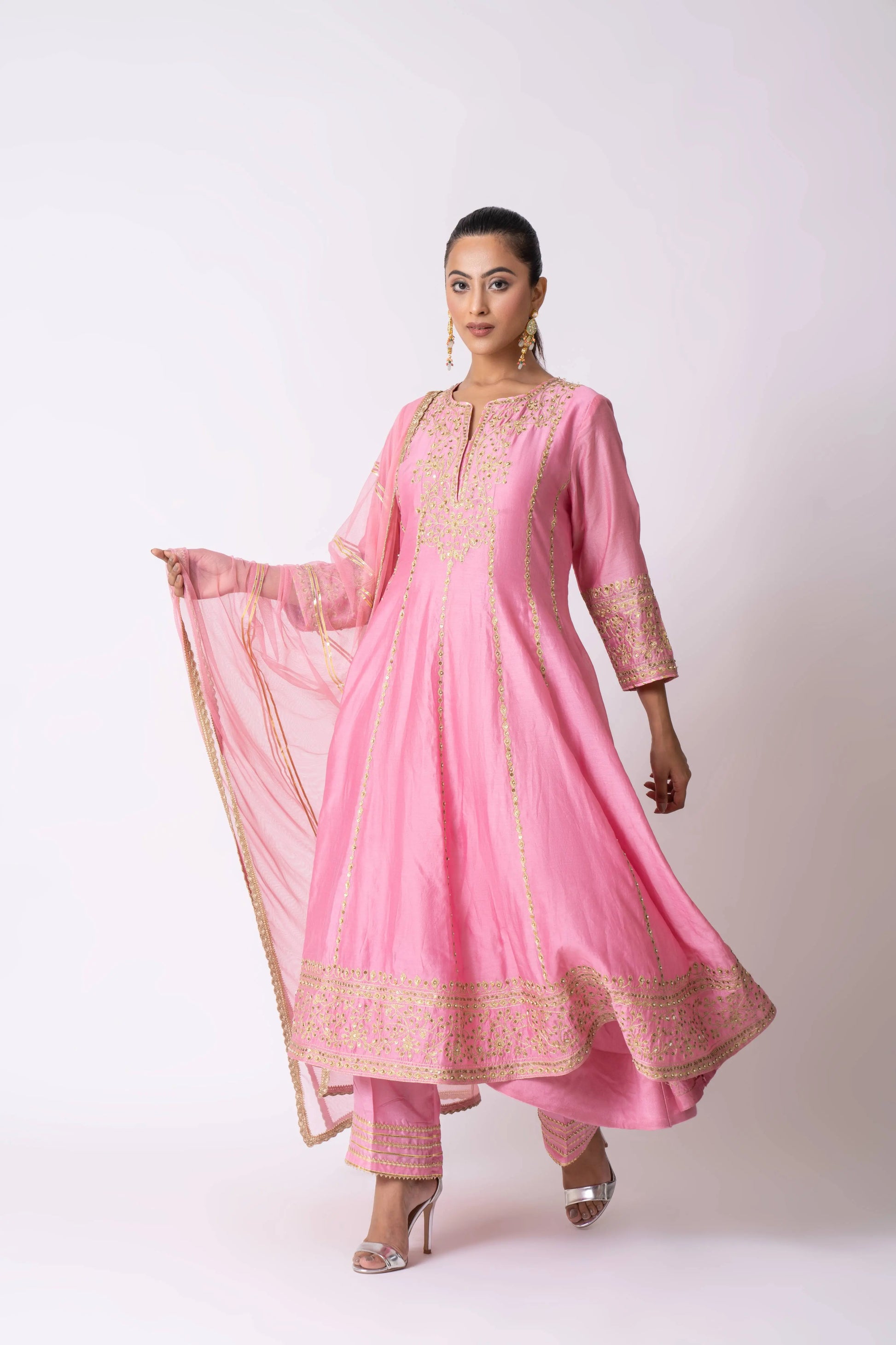 Pink Anarkali Set