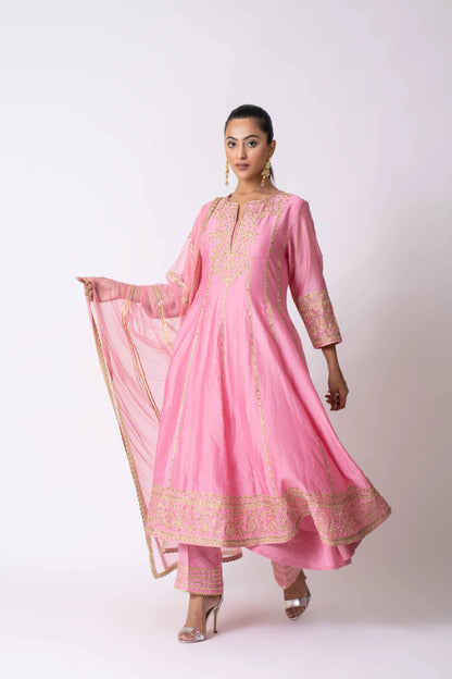 Pink Anarkali Set