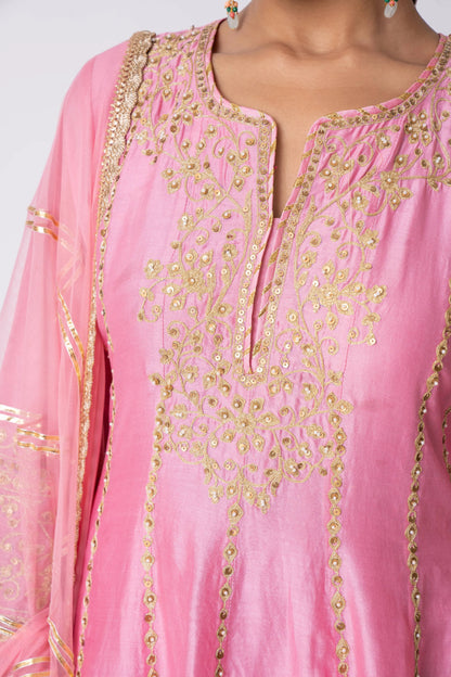 Pink Anarkali Set