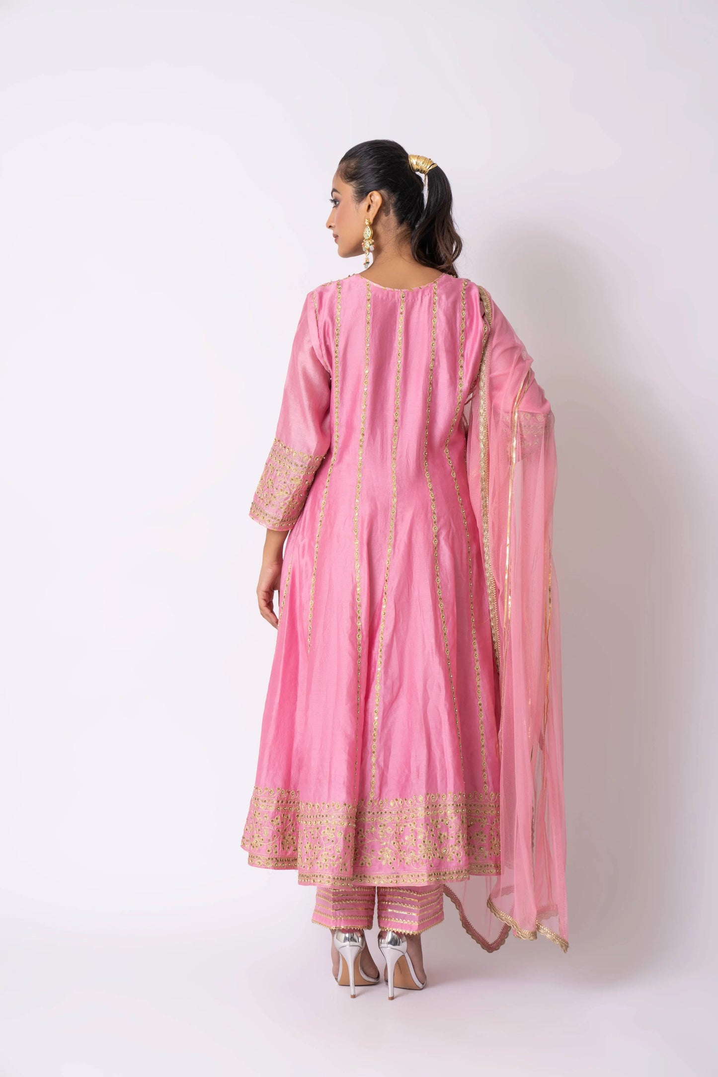 Pink Anarkali Set