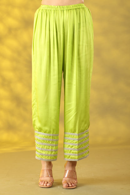 Salime Green Kurta with Pant and Dupatta