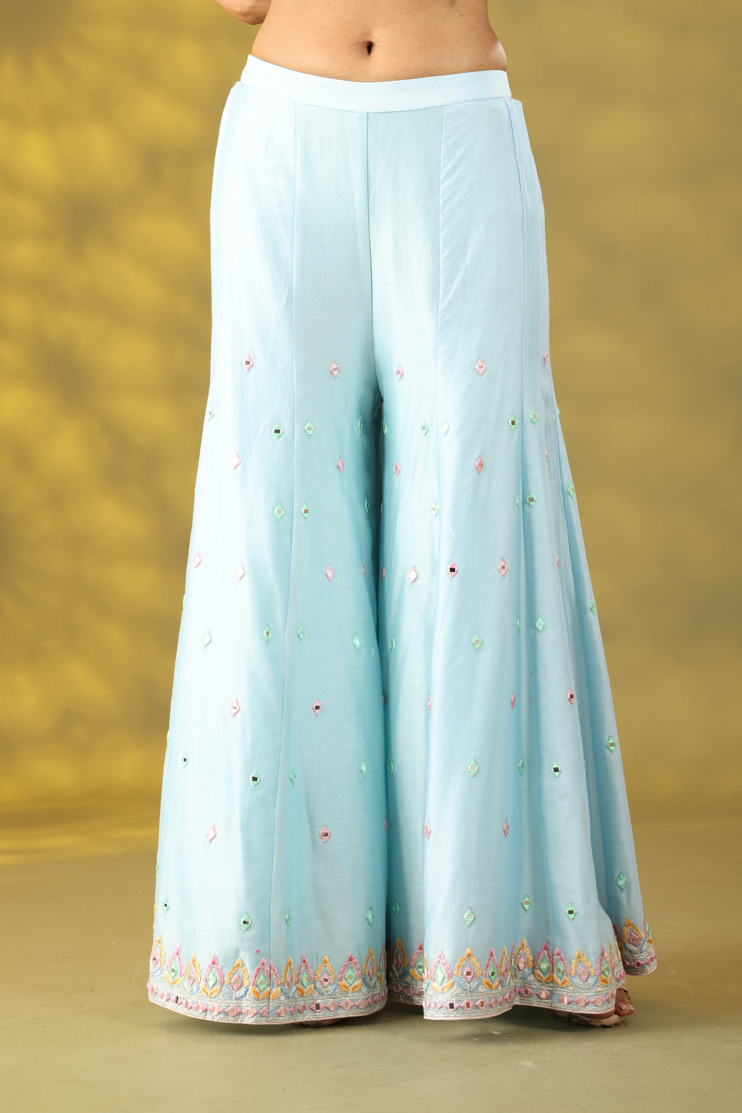 Sky Blue Gharara Set with Dupatta