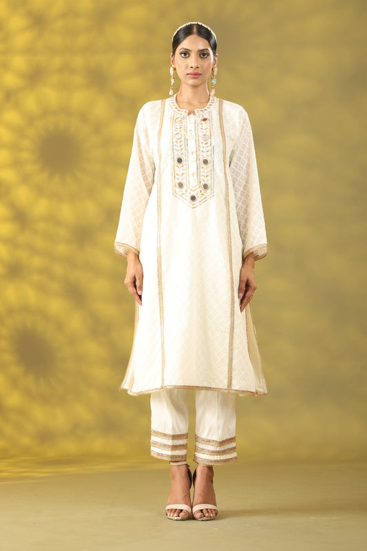 Off White Kurta Set