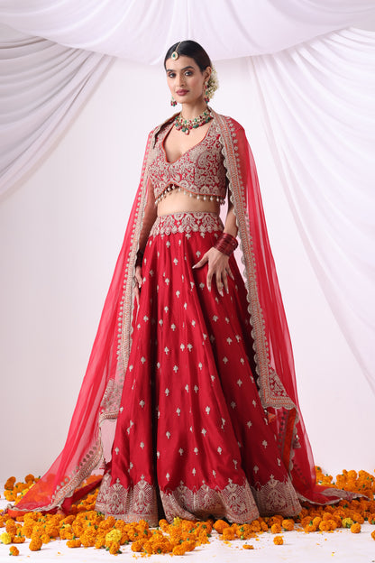 Maroon Lehenga Set
