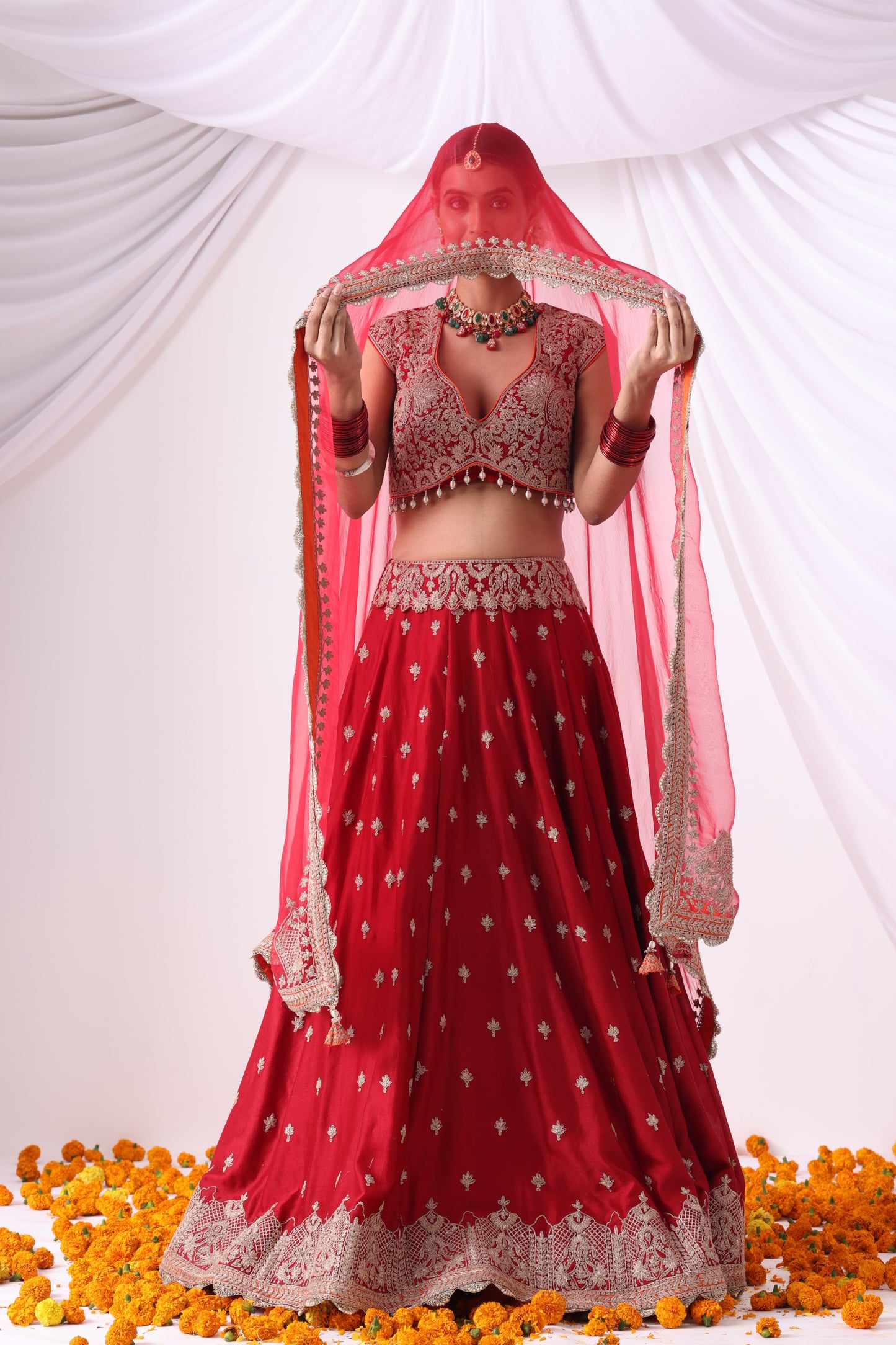 Maroon Lehenga Set