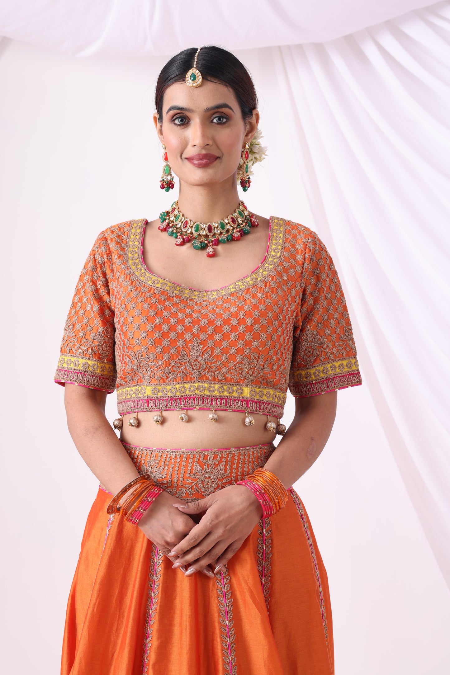 Orange Lehenga Set