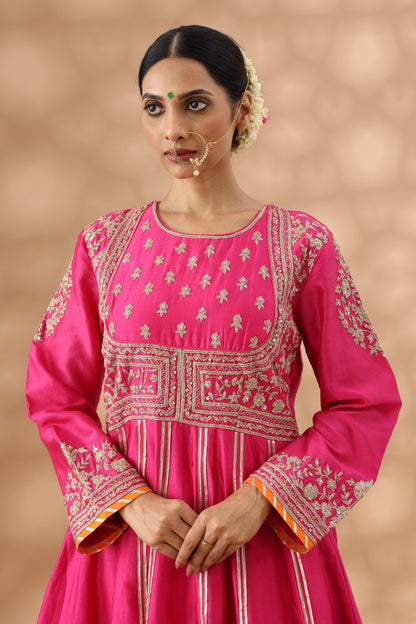 Hot Pink Anarkali Set