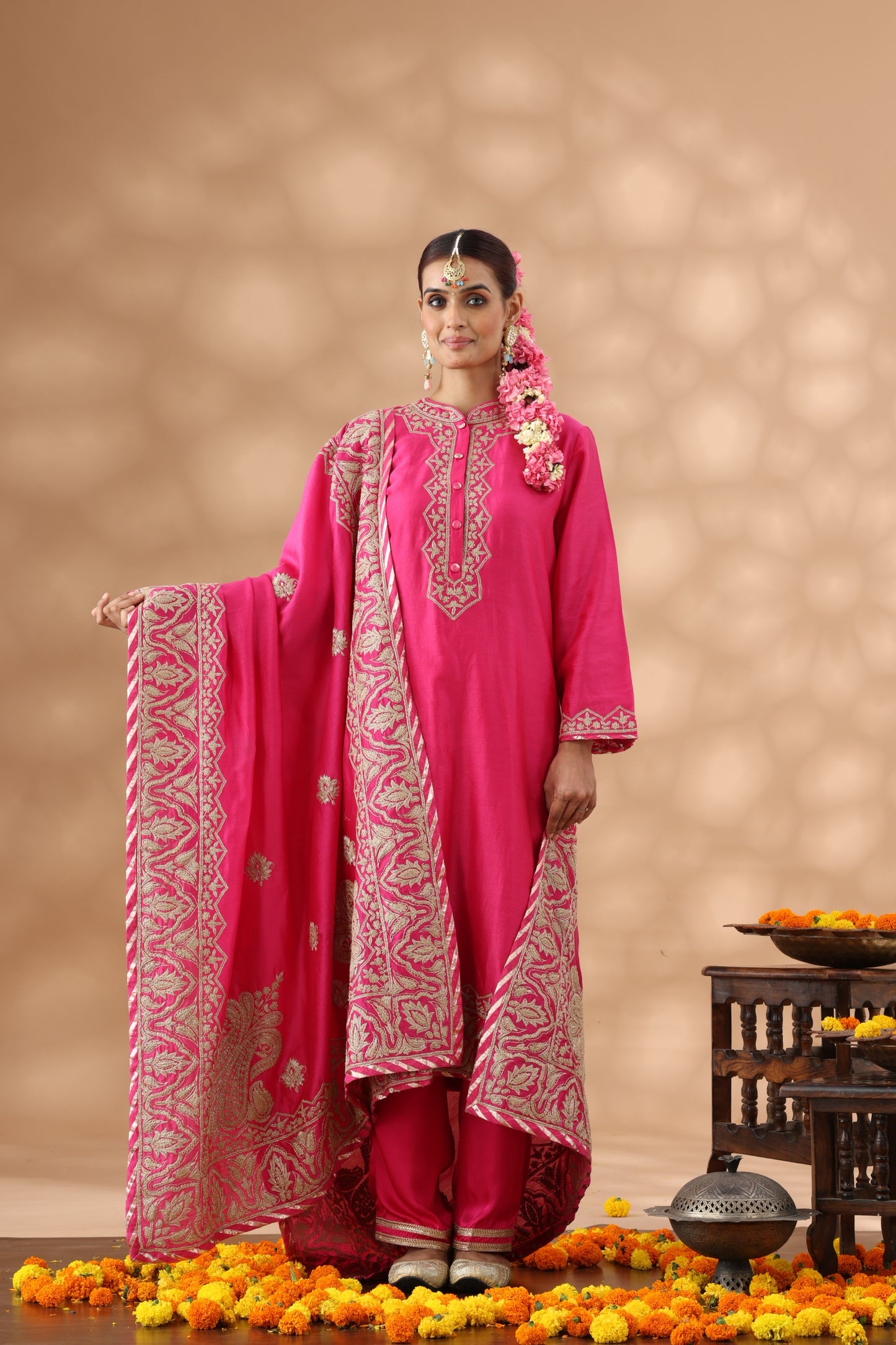 Hot Pink Kurta Set
