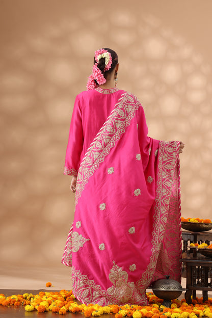 Hot Pink Kurta Set
