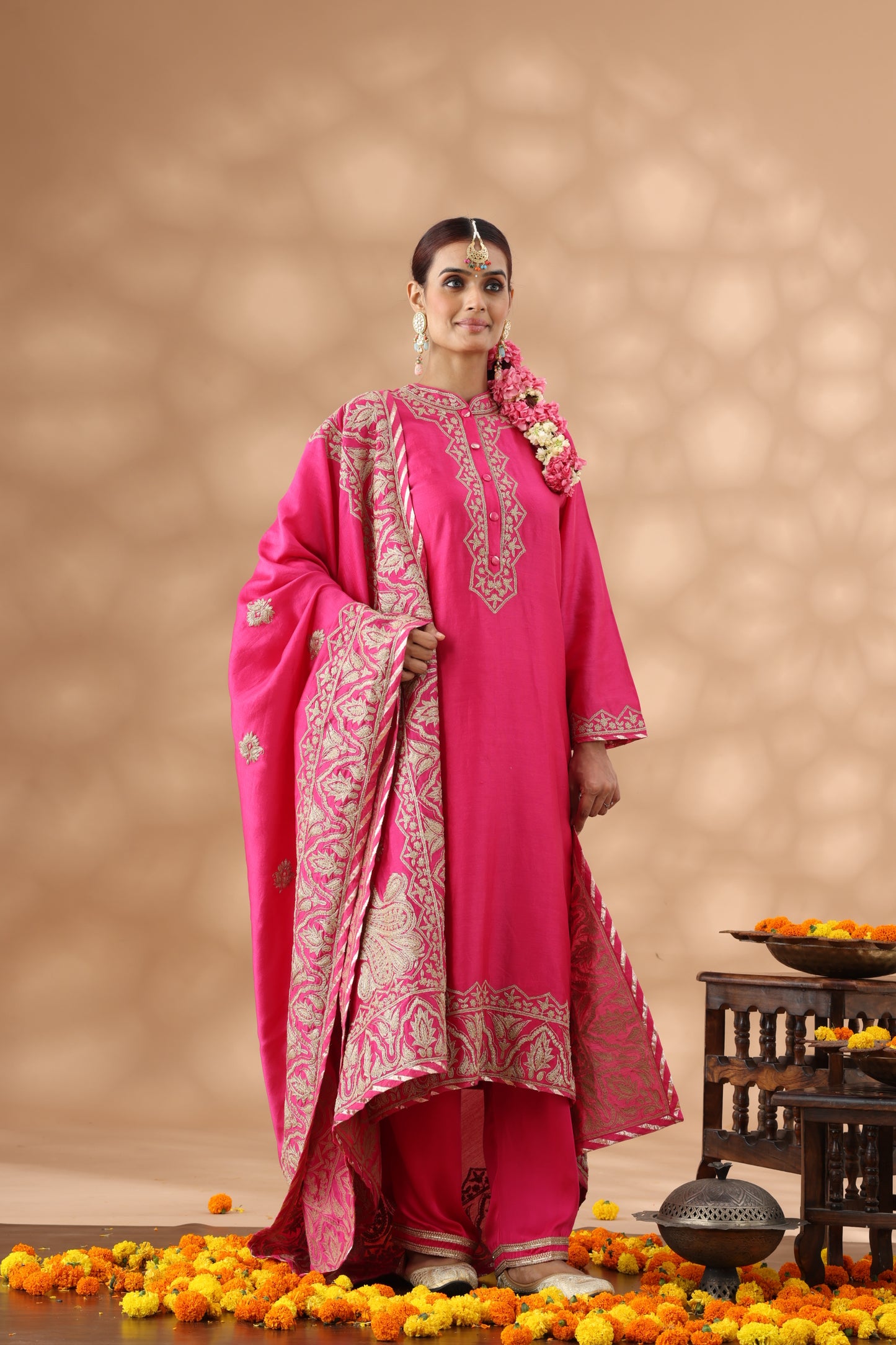 Hot Pink Kurta Set