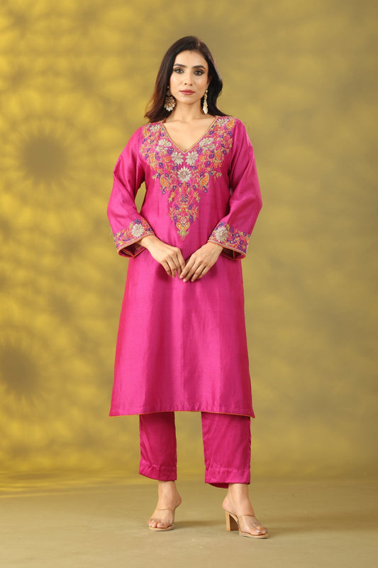 Magenta Kurta Set - Sonia Ahuja